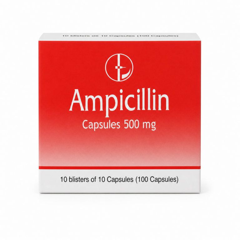 Ampicillin 500 mg - 100 cápsulas