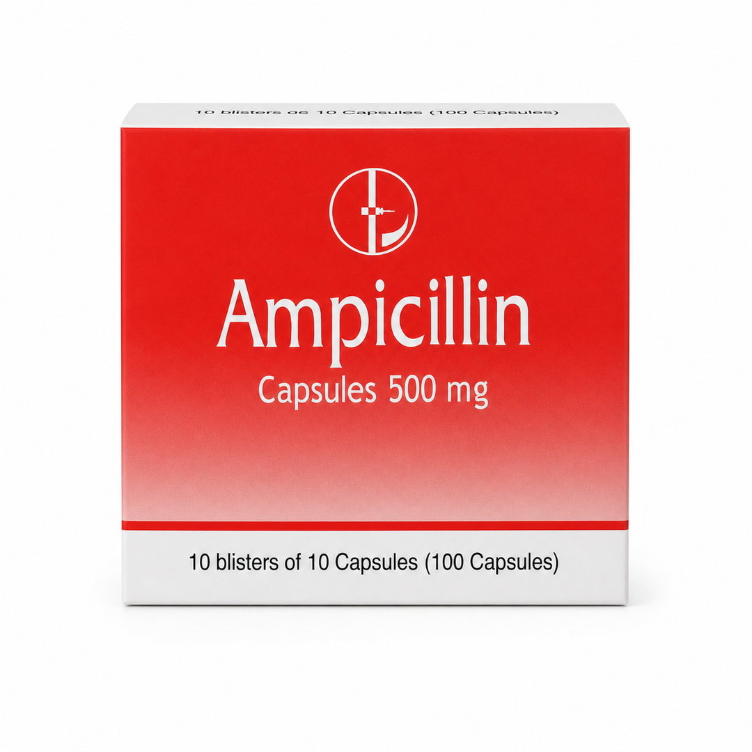 Ampicillin 500 mg - 100 cápsulas