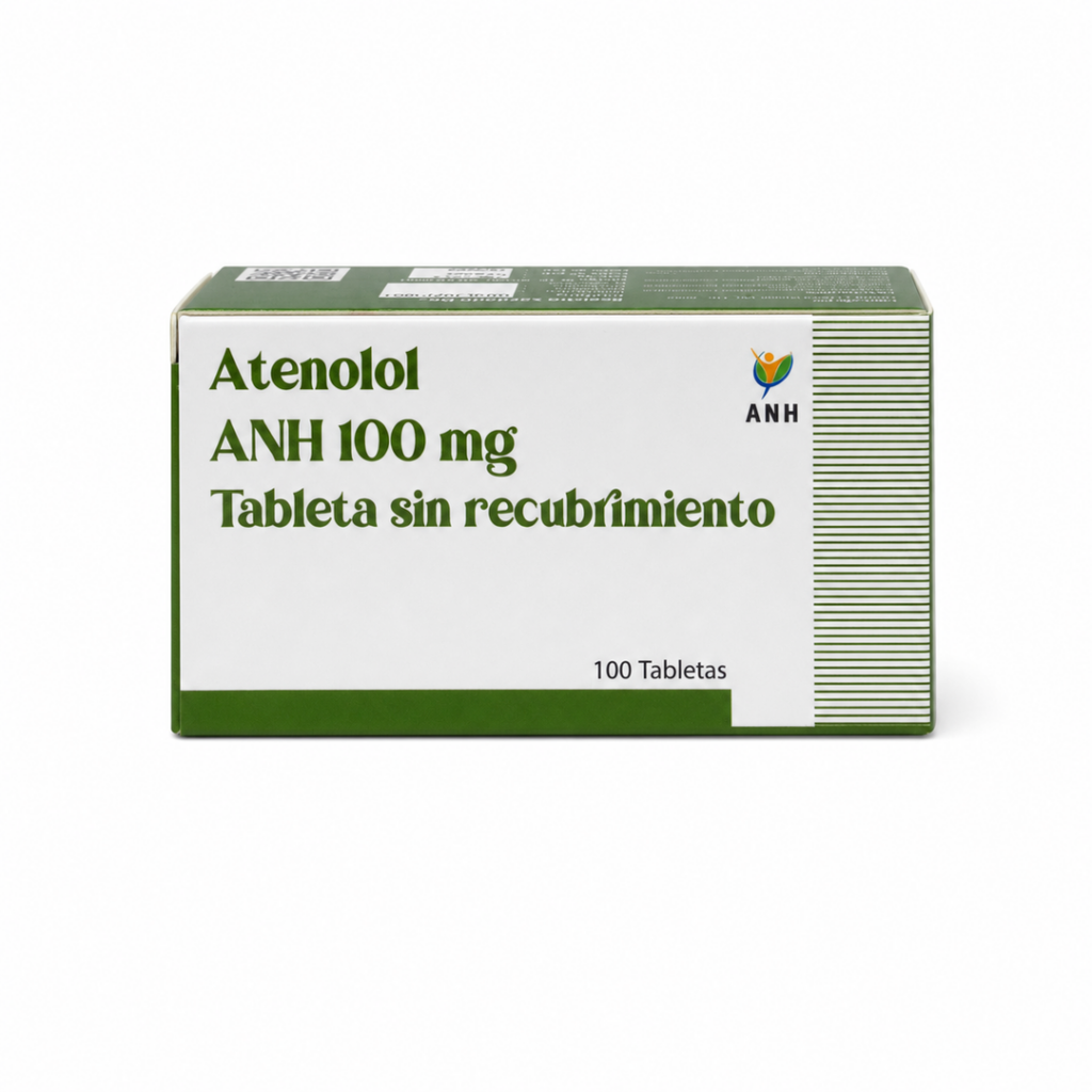 Atenolol ANH 100 mg - 100 tabletas