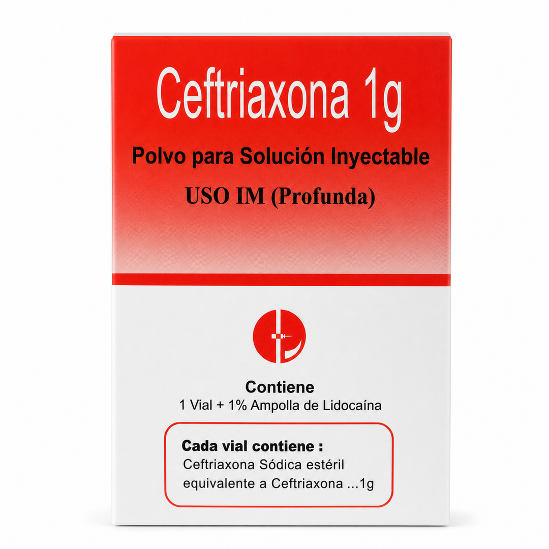 Ceftriaxona 1 g - solución inyectable