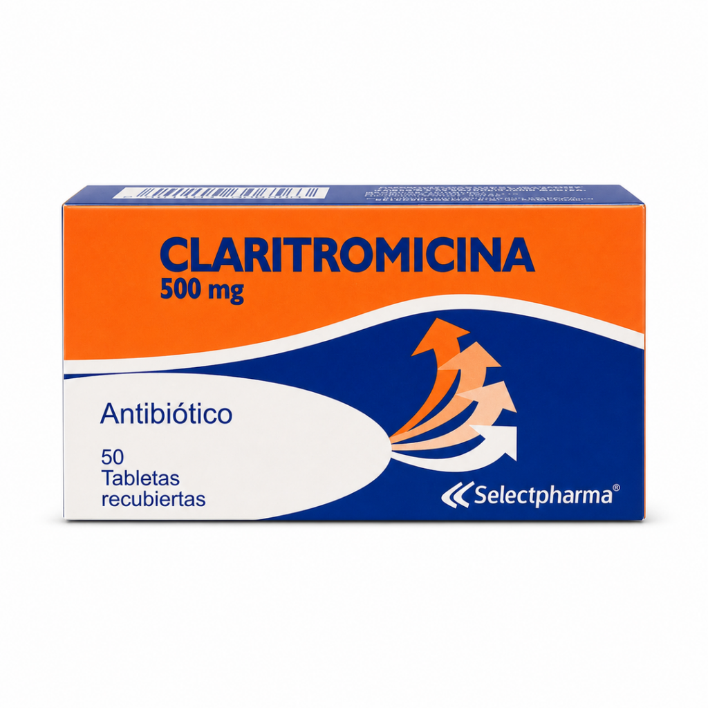Claritromicina 500 mg - 50 tabletas