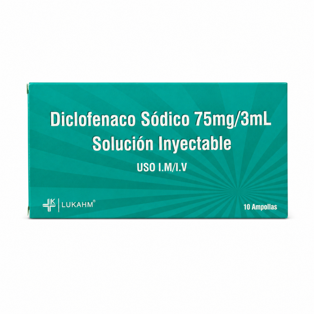 Diclofenaco Sódico 75 mg/3 ml - 10 ampollas