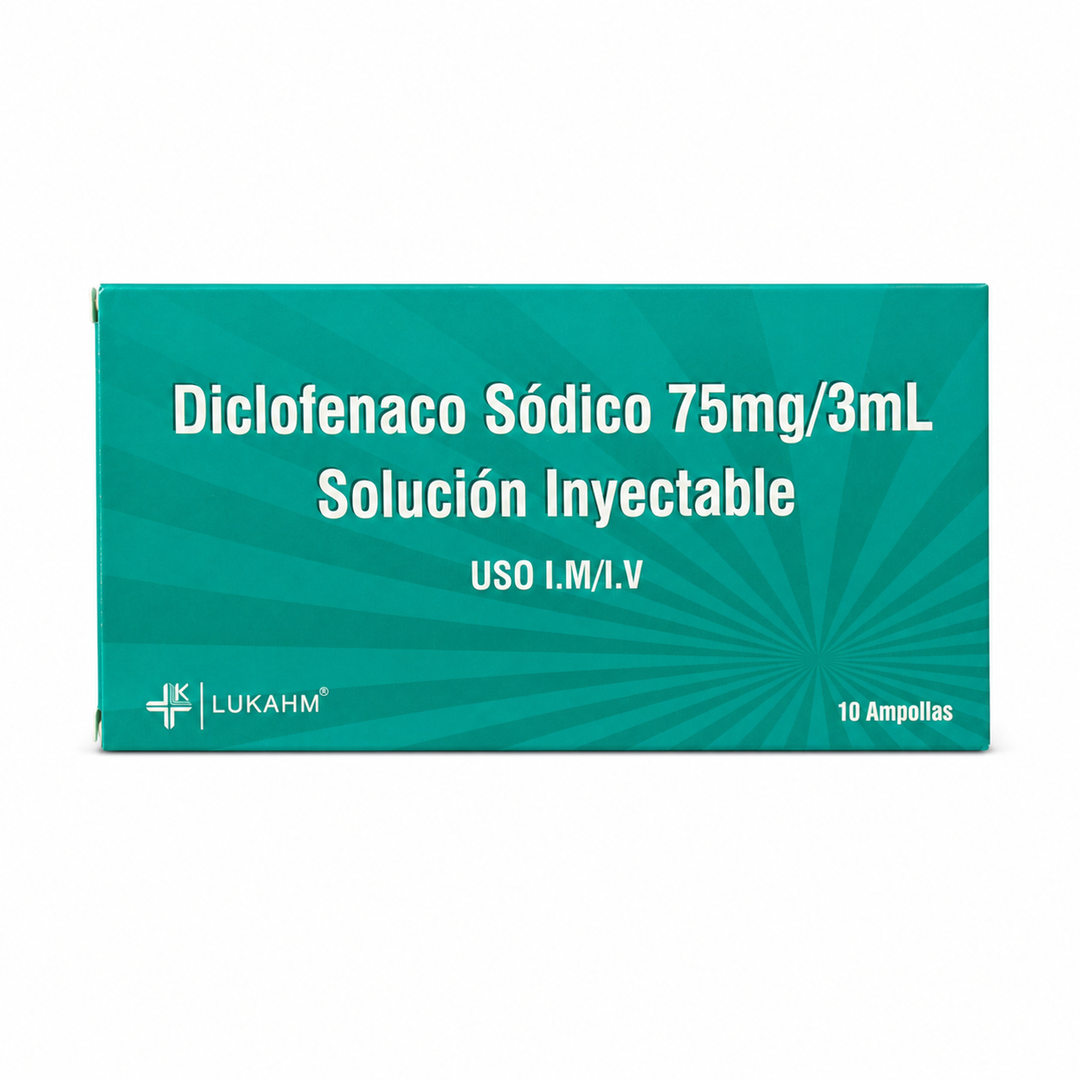 Diclofenaco Sódico 75 mg/3 ml - 10 ampollas