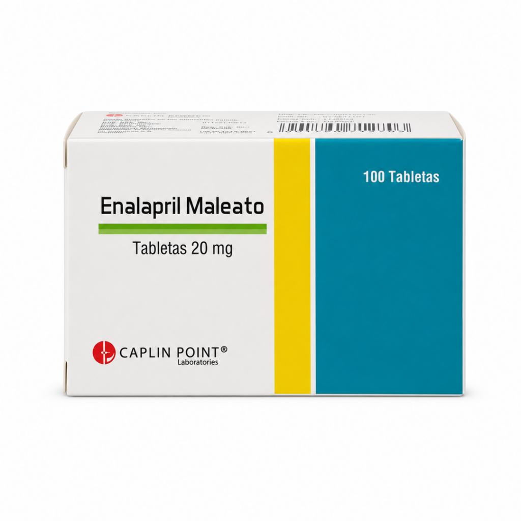 Enalapril Maleato 20 mg - 100 tabletas