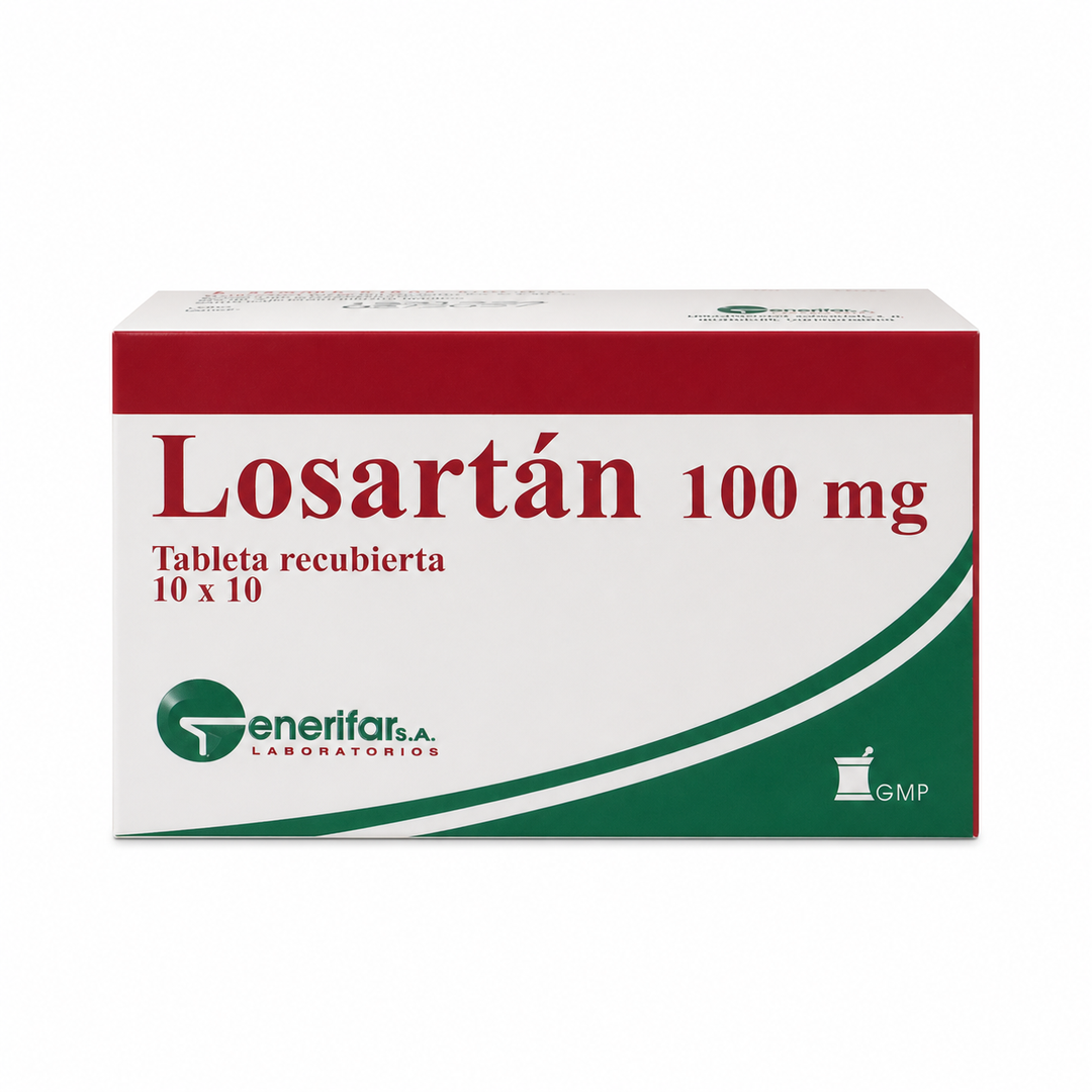 Losartán 100 mg - 100 tabletas