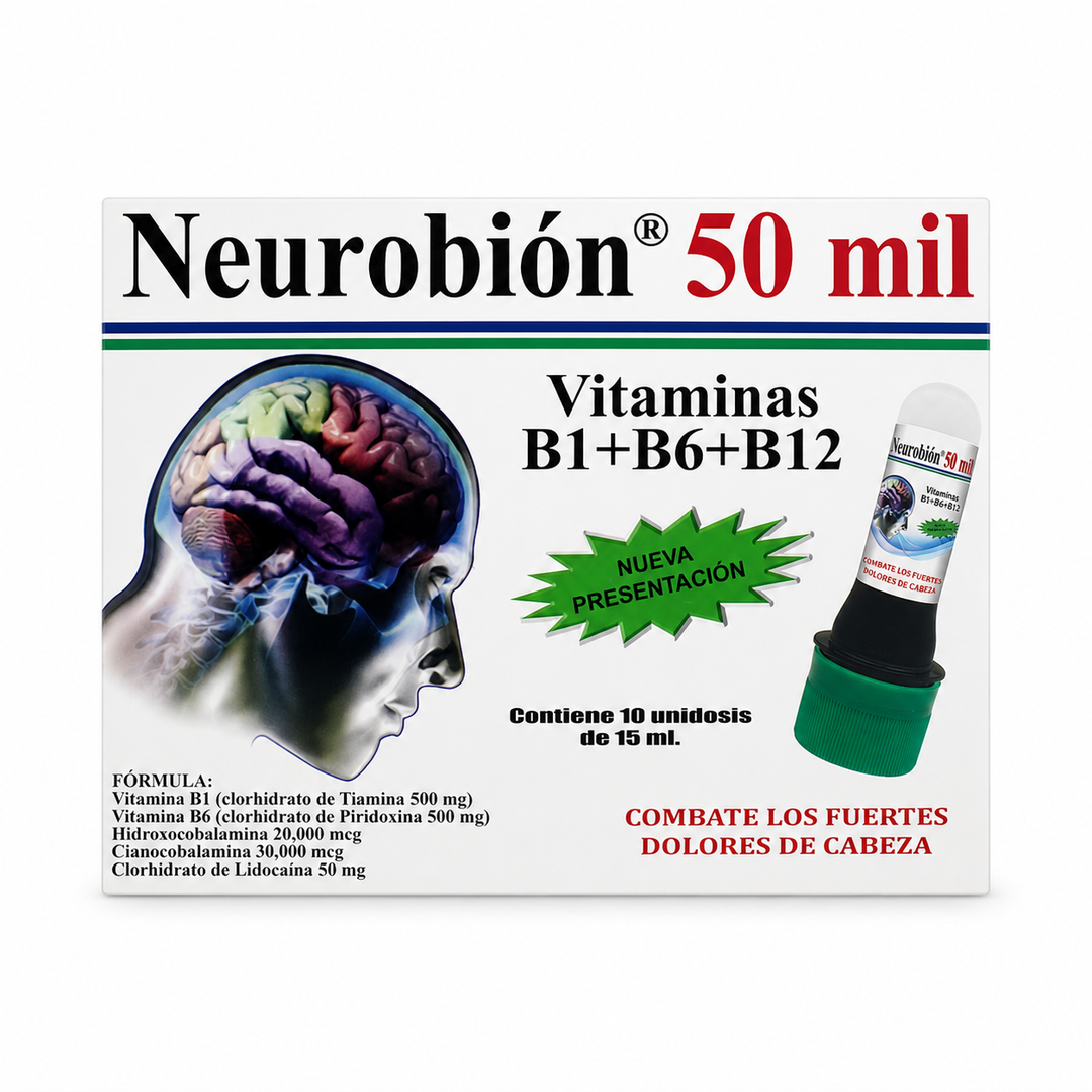 Neurobión 50 mil B1 + B6 + B12 - 10 unidosis