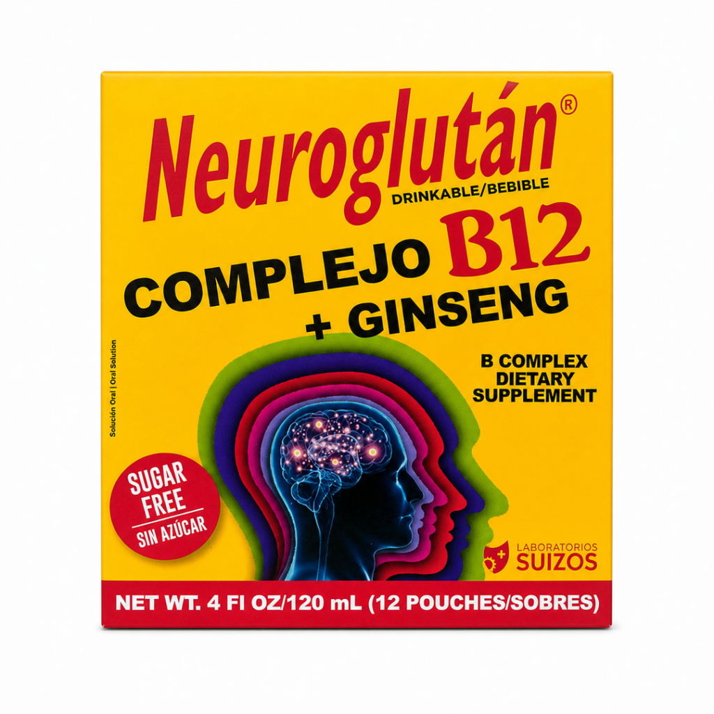 Neuroglután Complejo B12 + Ginseng - 12 sobres