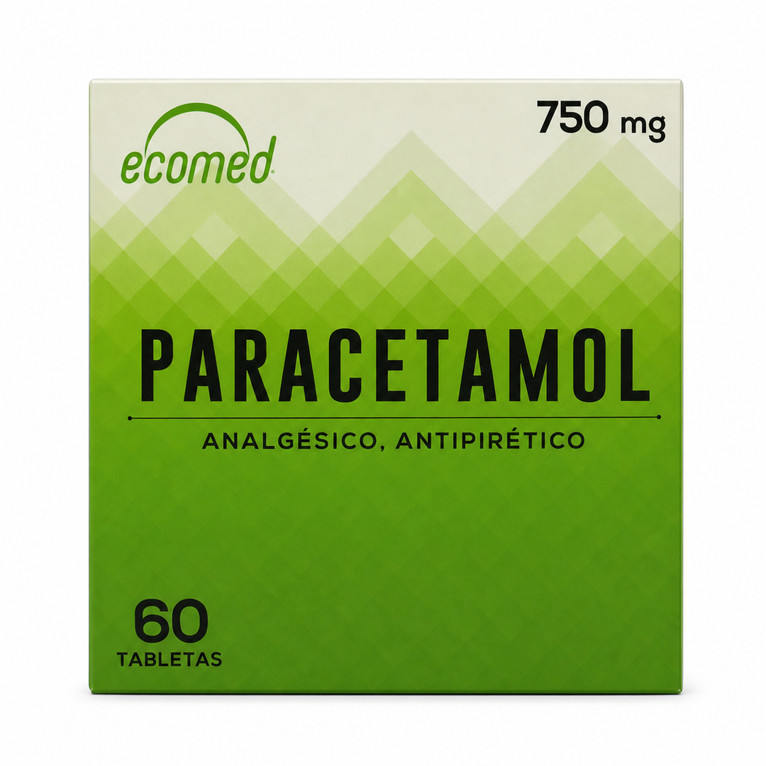 Paracetamol 750 mg - 60 tabletas
