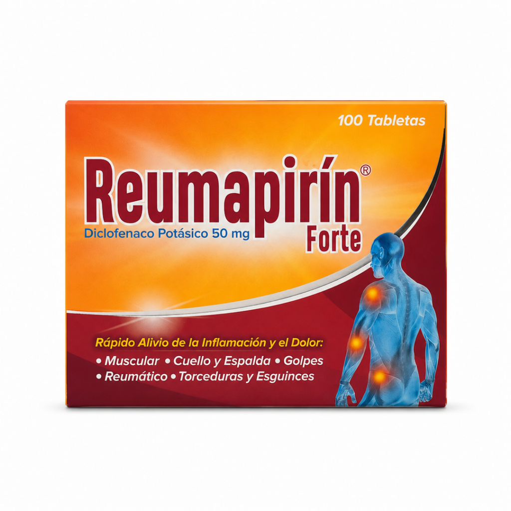 Reumapirin Forte Diclofenaco Potásico 50 mg - 100 tabletas