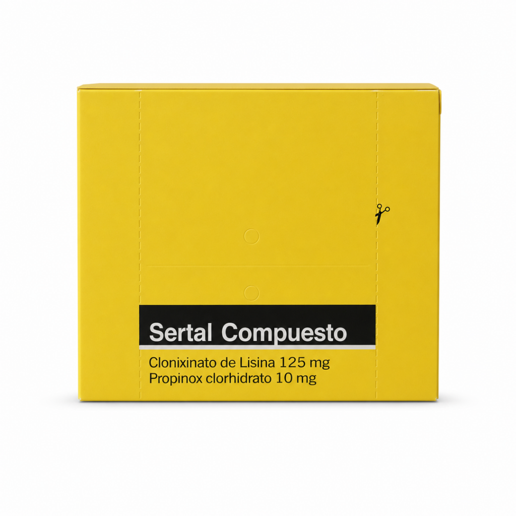 Sertal Compuesto 125 mg + 10 mg - tabletas